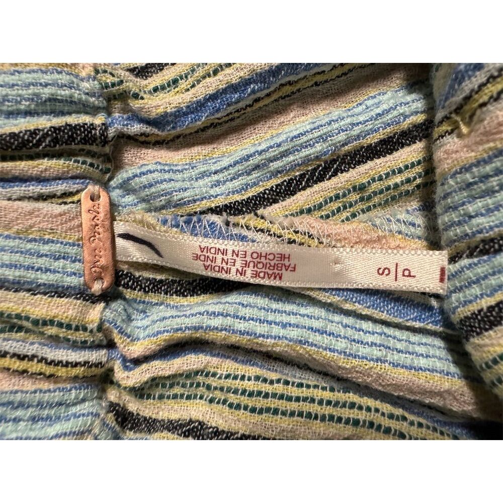 Women's Free People Striped Skirt Multicolor Size S Elastic Waistband - Picture 5 of 6